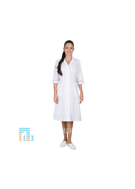 Халат Адель с кружевом