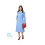 Халат женский с рельефами голубой СТ